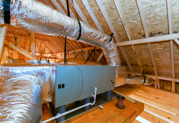 HVAC System in Attic